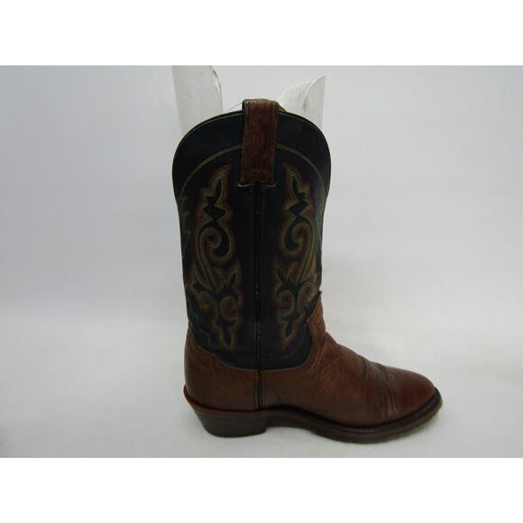 Double H West Gel Ice Mens Size 7 D Brown Black Leather Cowboy Western Boots main image 9
